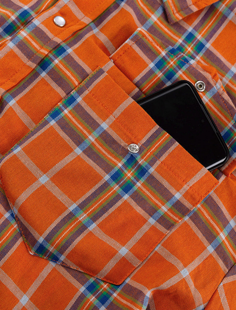 Plaid Button-Up Shirt
