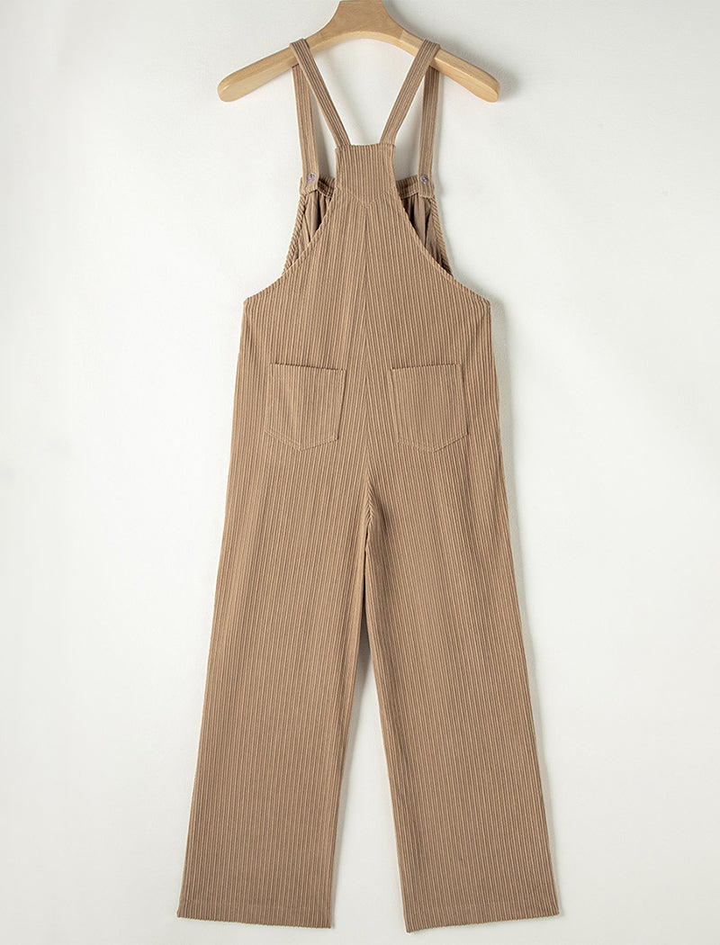 Corduroy Multi-Pocket Overall Jumpsuit