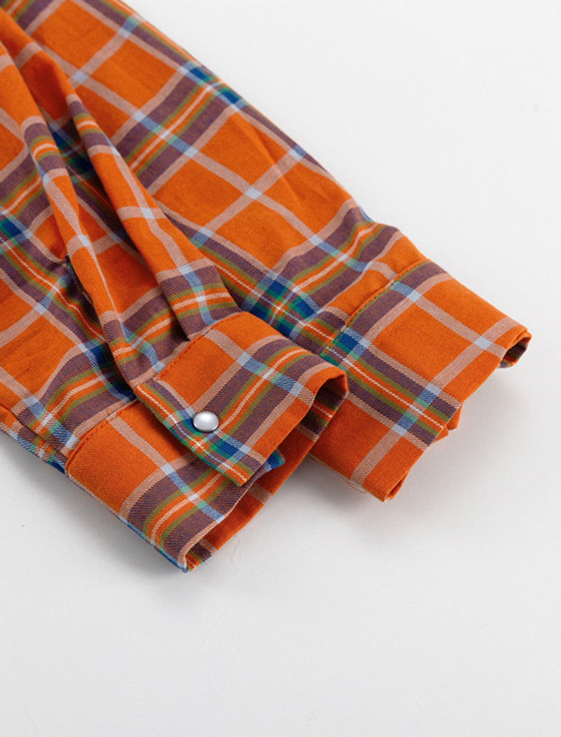 Plaid Button-Up Shirt