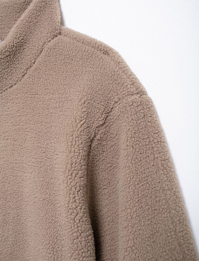 High-Neck Zip-Up Coat