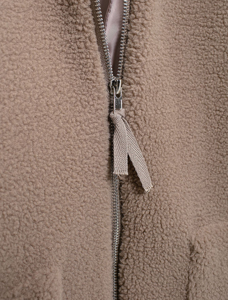 High-Neck Zip-Up Coat