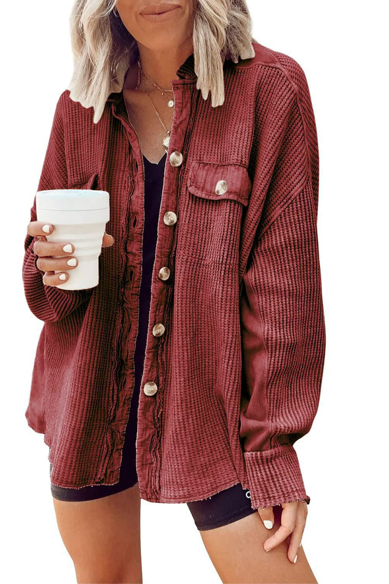 Button-Up Textured Shirt