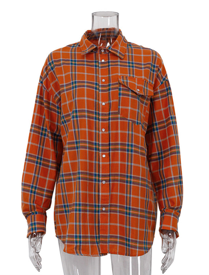 Plaid Button-Up Shirt