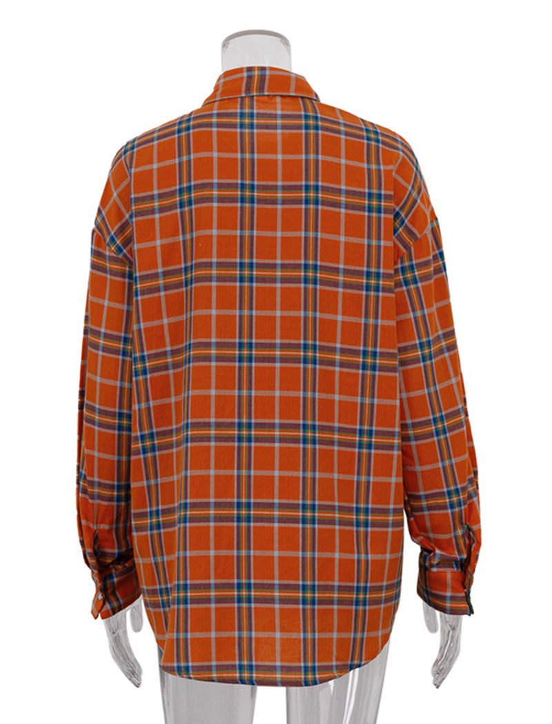 Plaid Button-Up Shirt