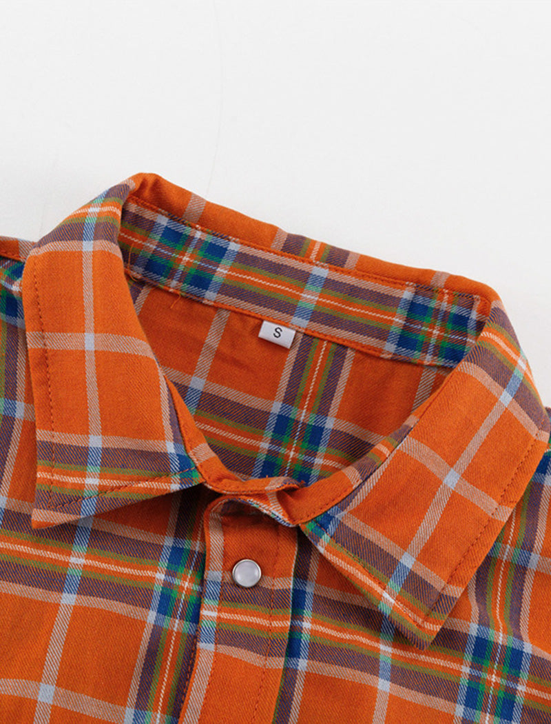 Plaid Button-Up Shirt