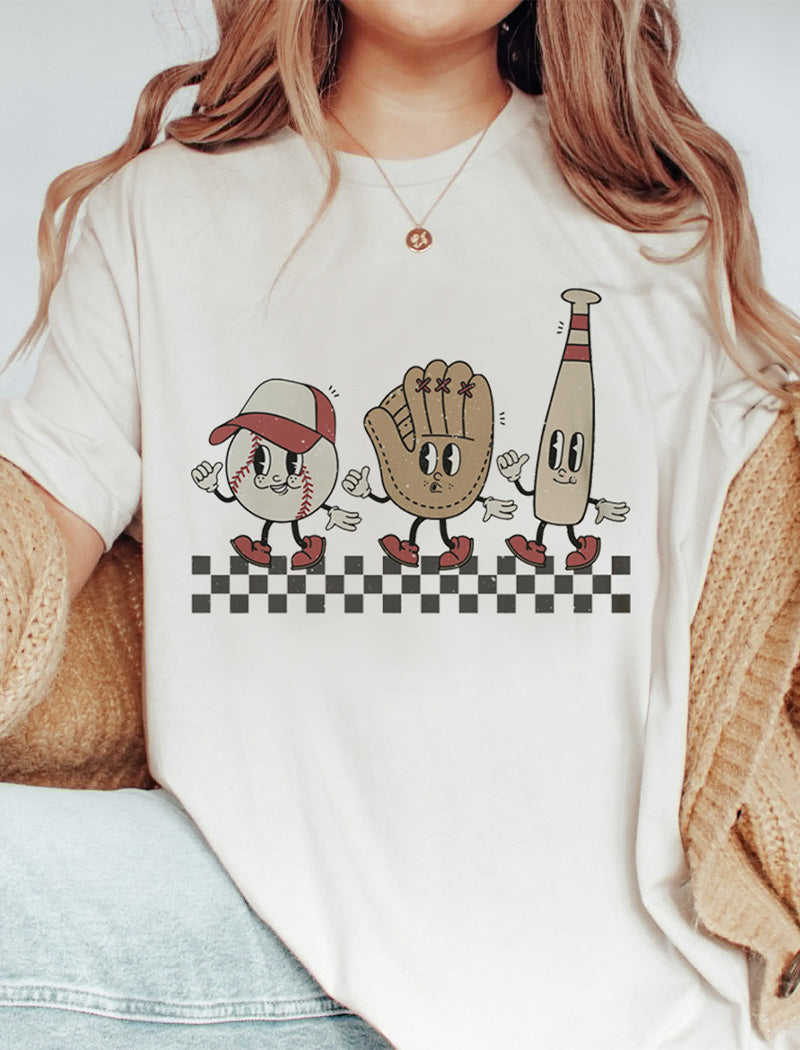 Baseball Bat Glove Graphic Tee