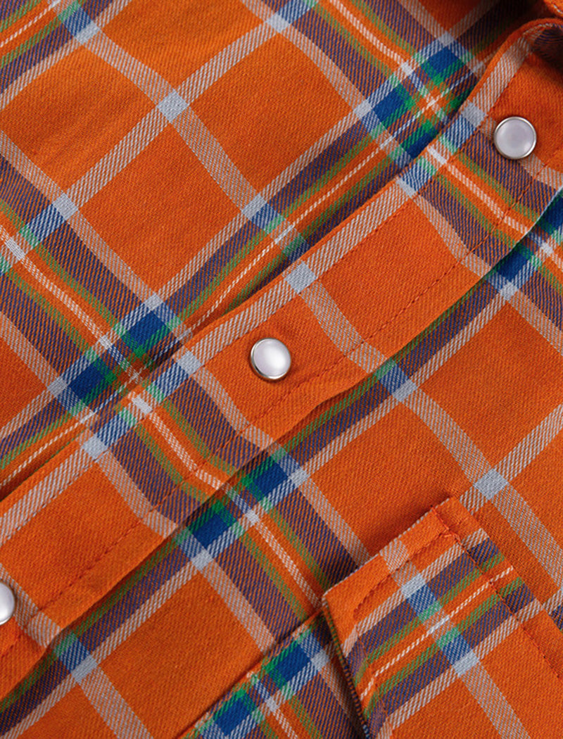Plaid Button-Up Shirt