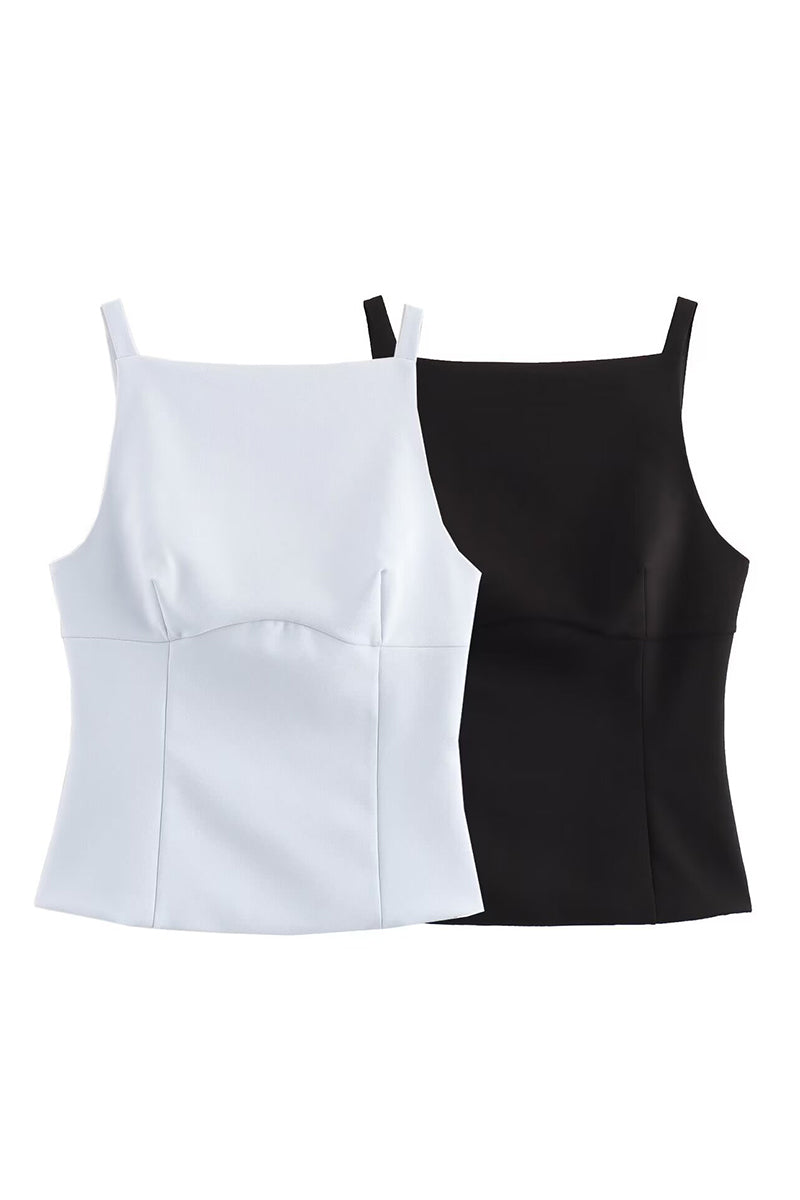 Bow Detail Backless Bustier Top