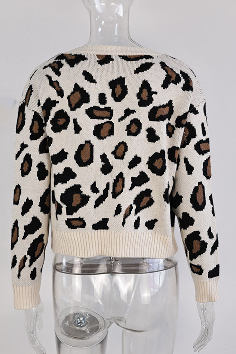 Bow Tie Leopard Cardigan