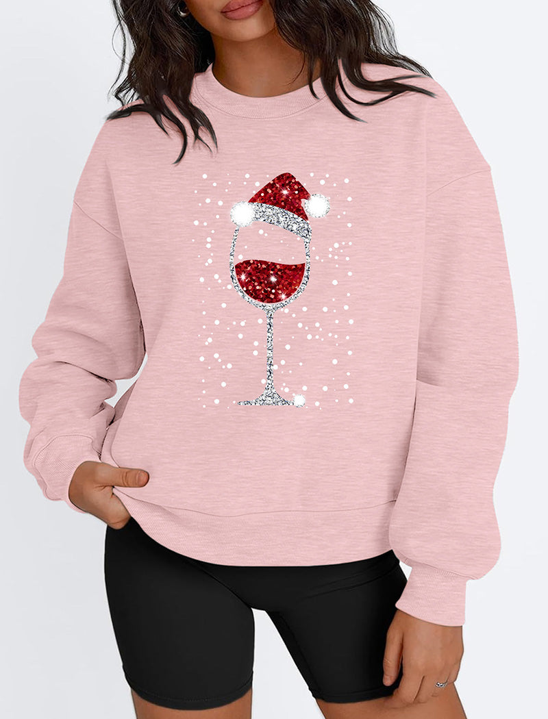 Holiday Wine Glass Graphic Top