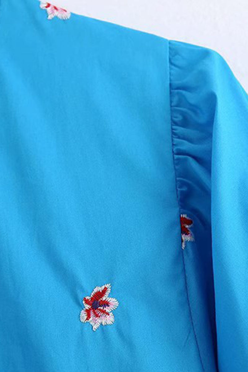 Button-Up Floral Midi Dress