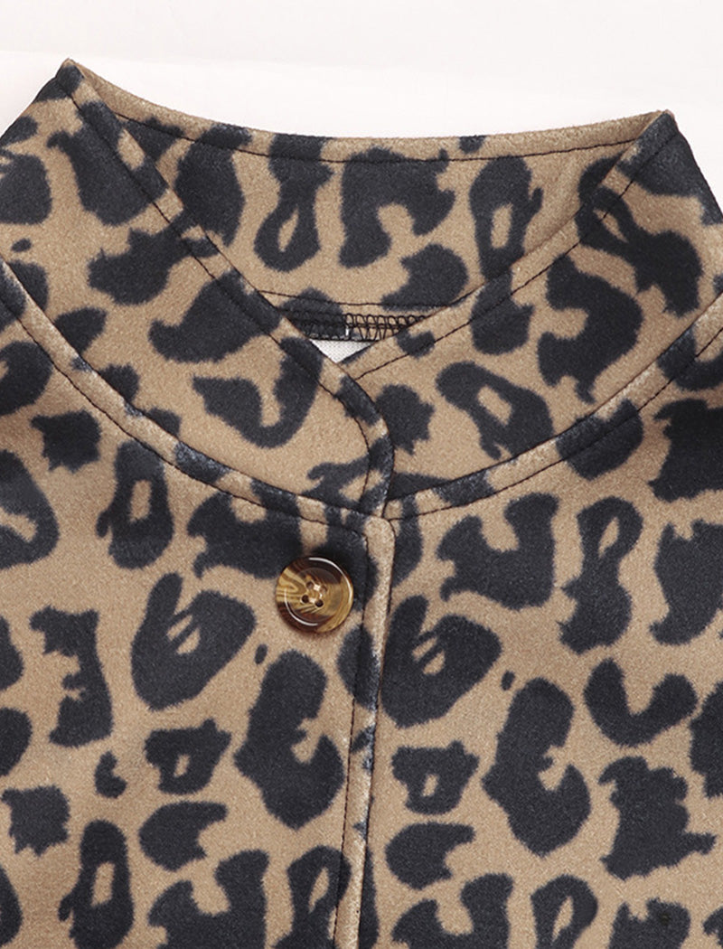 Button-Up Leopard Jacket