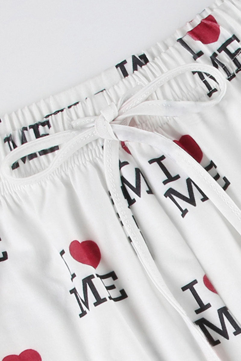 "I Love Me" Printed Lounge Pants