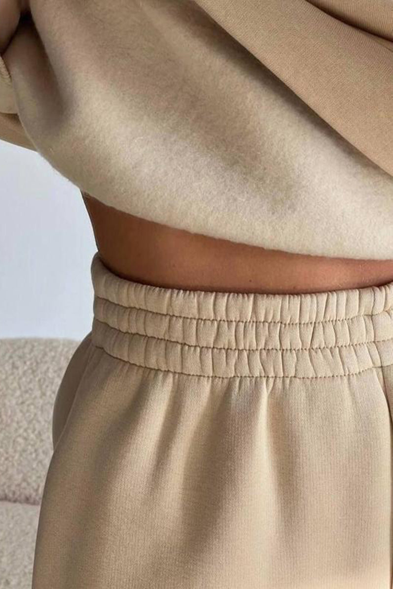 Button-Up Pullover and Jogger Lounge Set