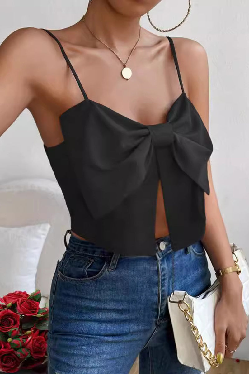 Bow-Tie Front Spaghetti Strap Top