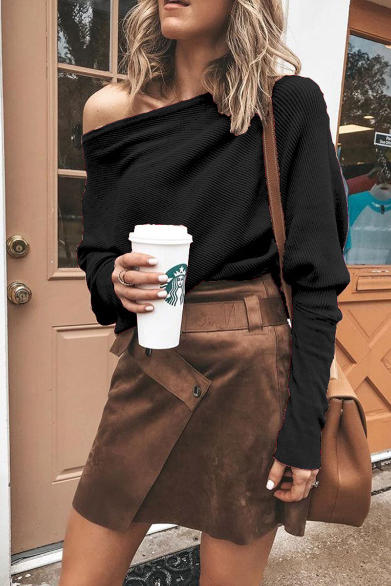Bat Wing Off Shoulder Top