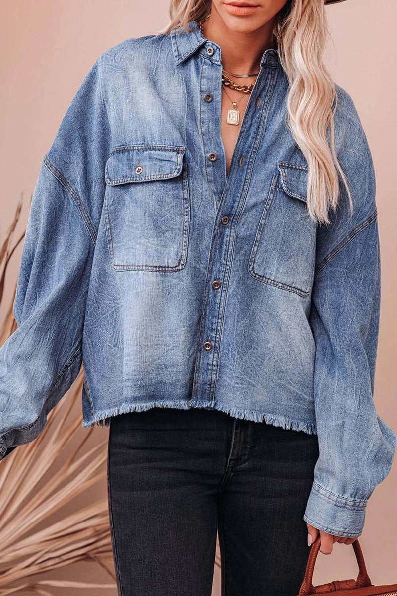 Button-Up Denim Shirt
