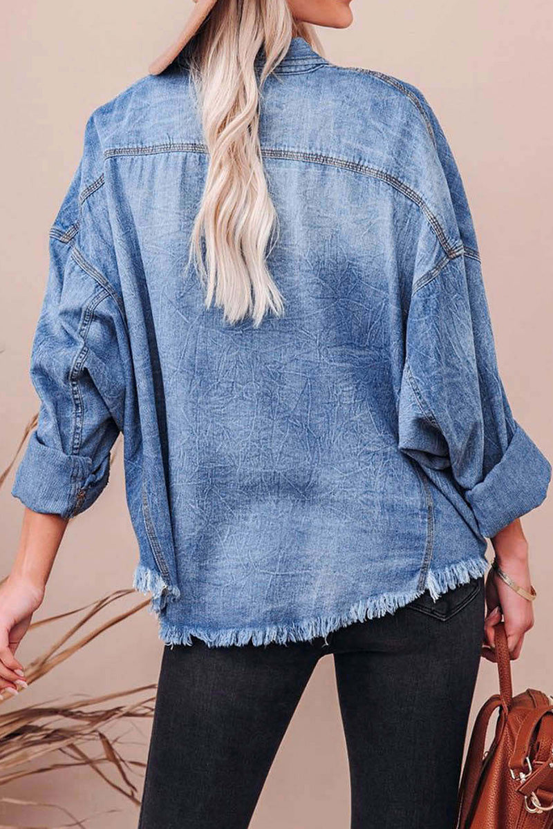 Button-Up Denim Shirt