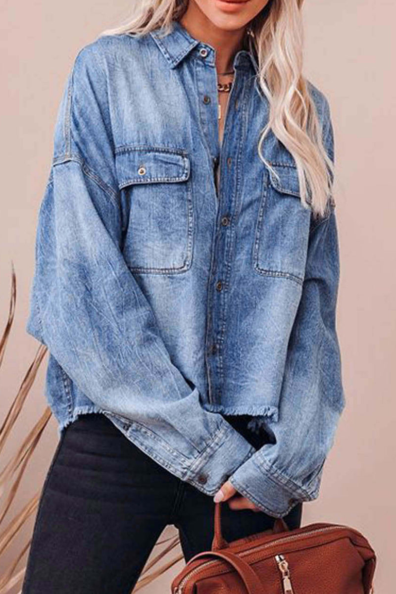 Button-Up Denim Shirt