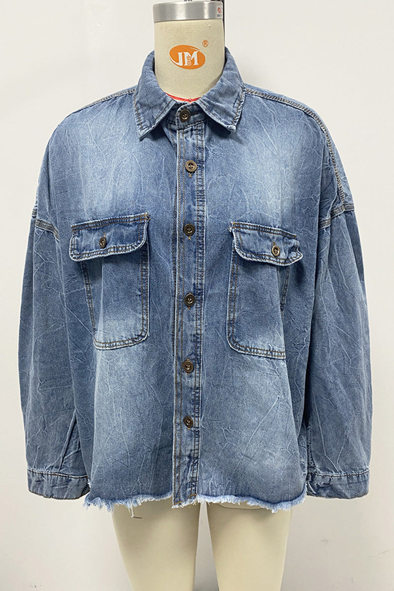 Button-Up Denim Shirt