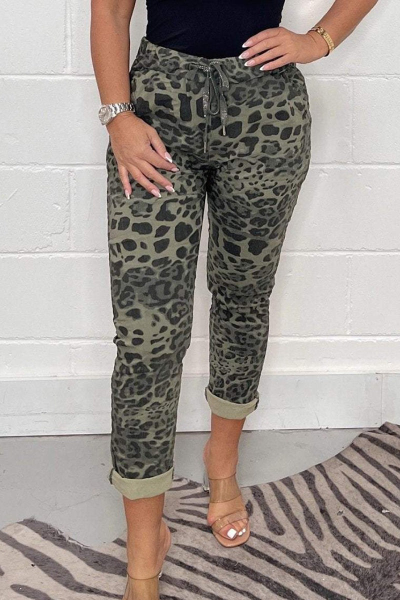 Camo Print Drawstring Joggers
