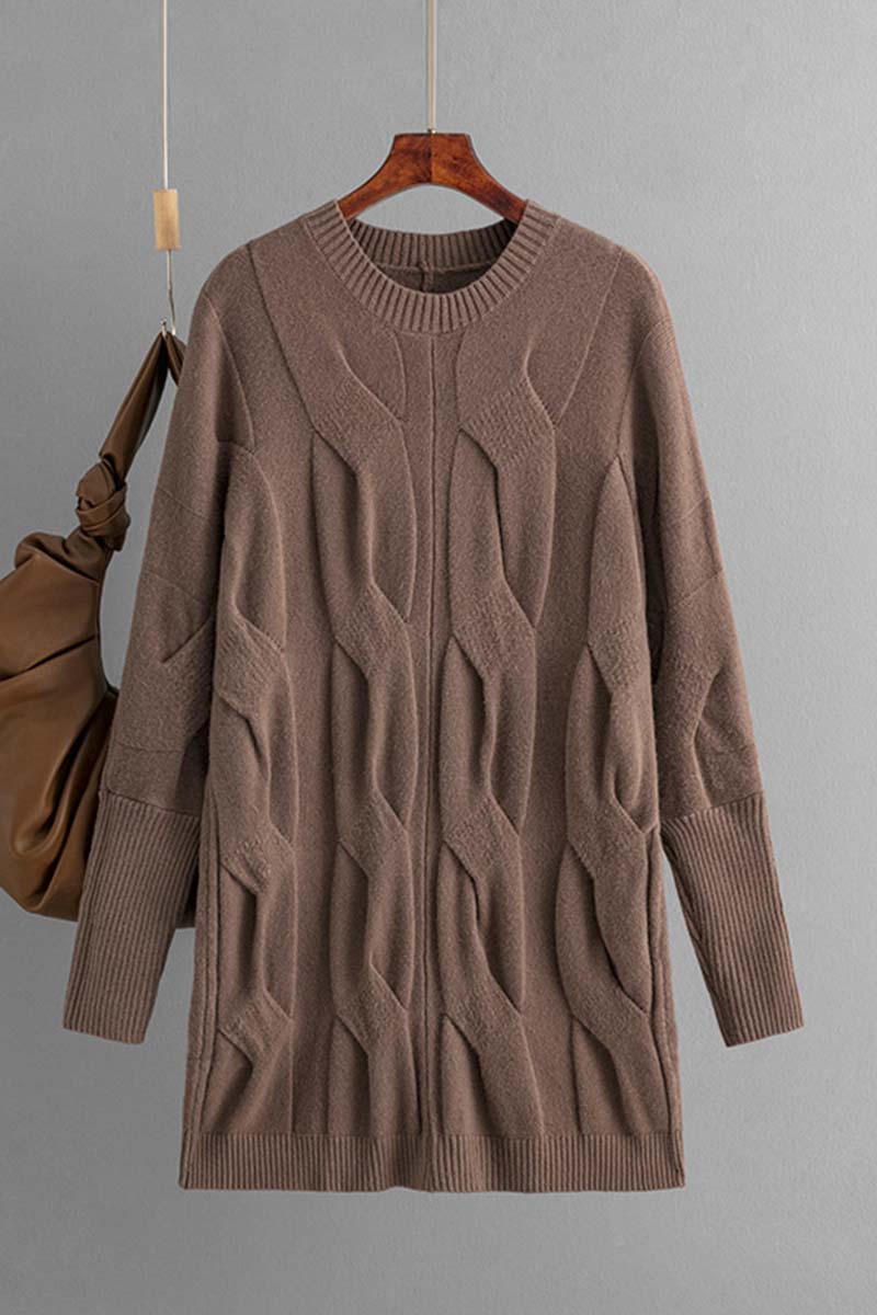 Cable Knit Sweater Dress