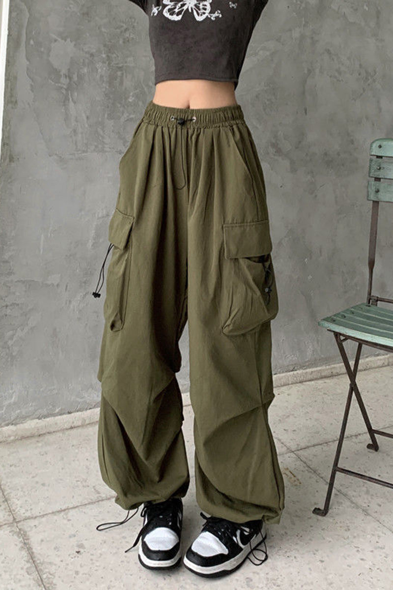 High-Waist Cargo Pants
