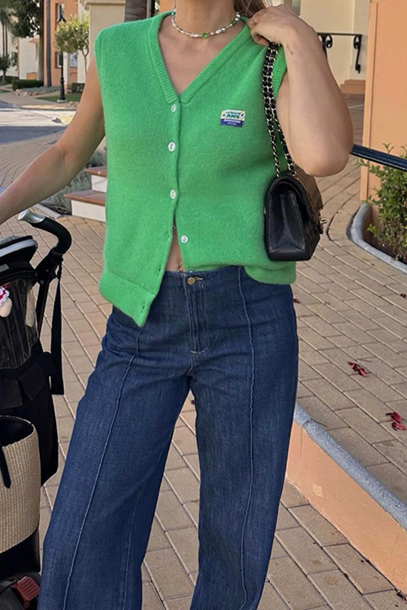 Button-Up Knitted Vest
