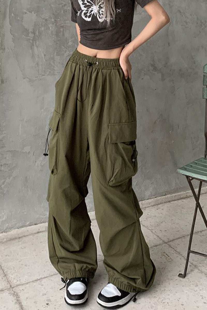 High-Waist Cargo Pants