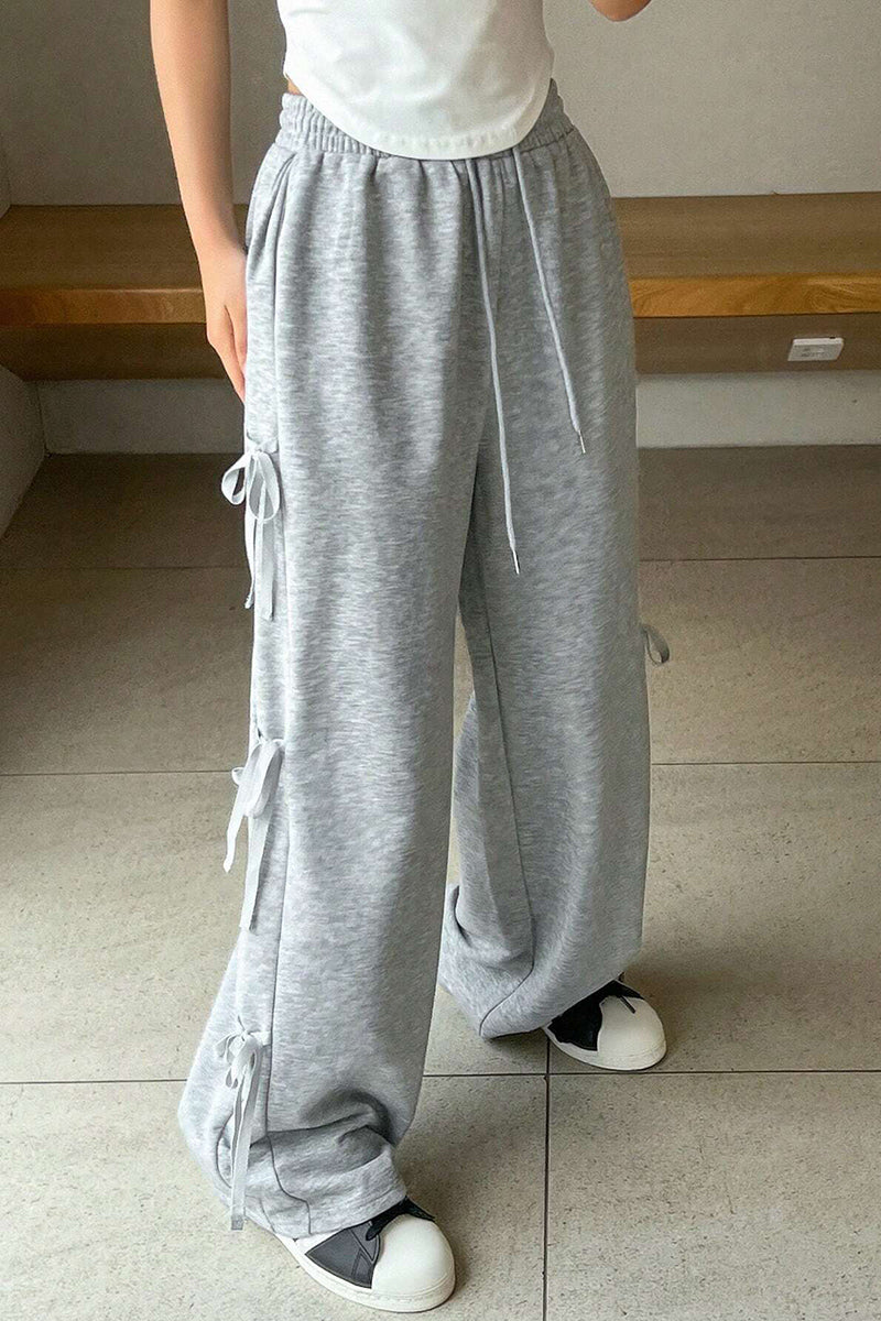 Bow-Detail Wide-Leg Pants