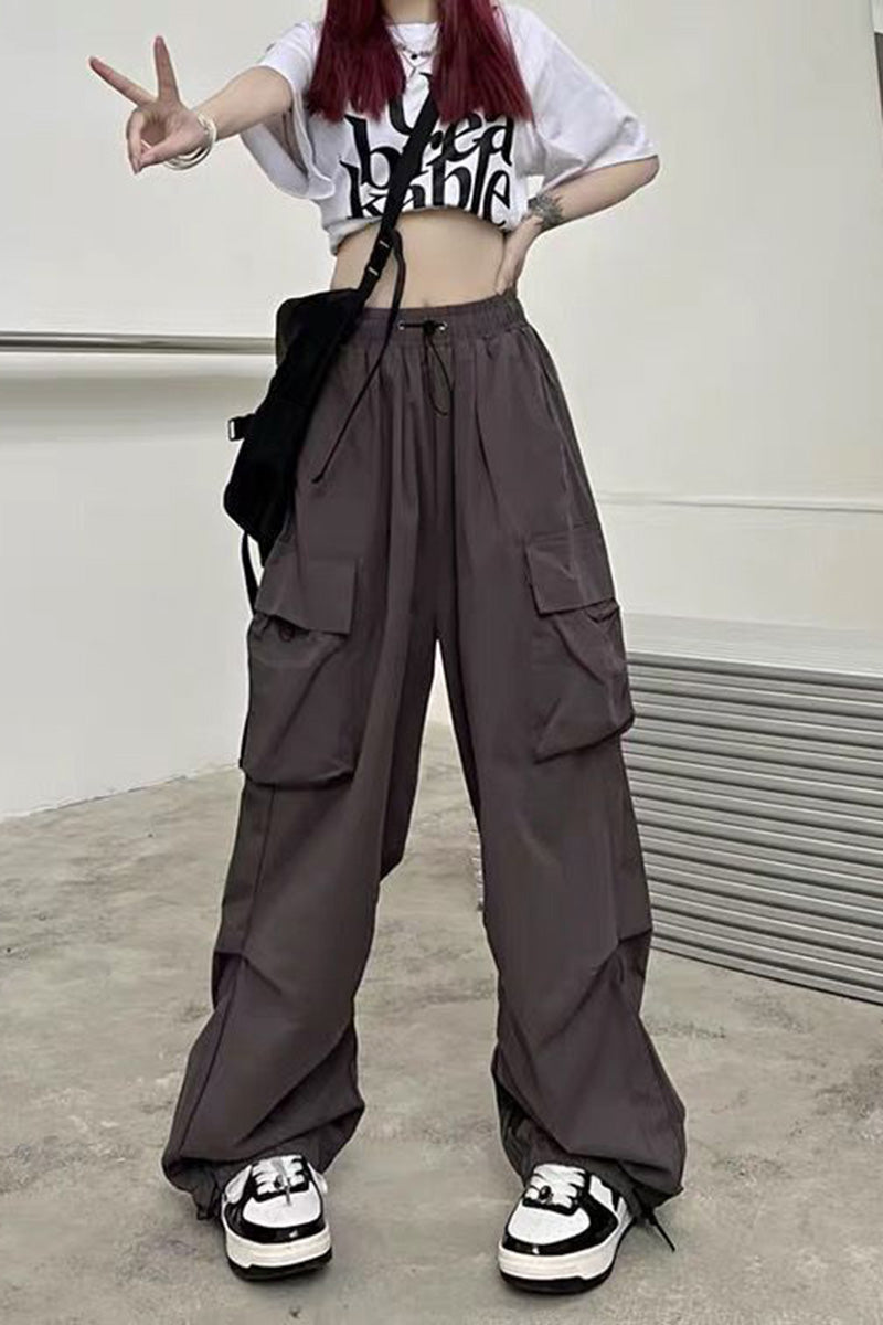 High-Waist Cargo Pants
