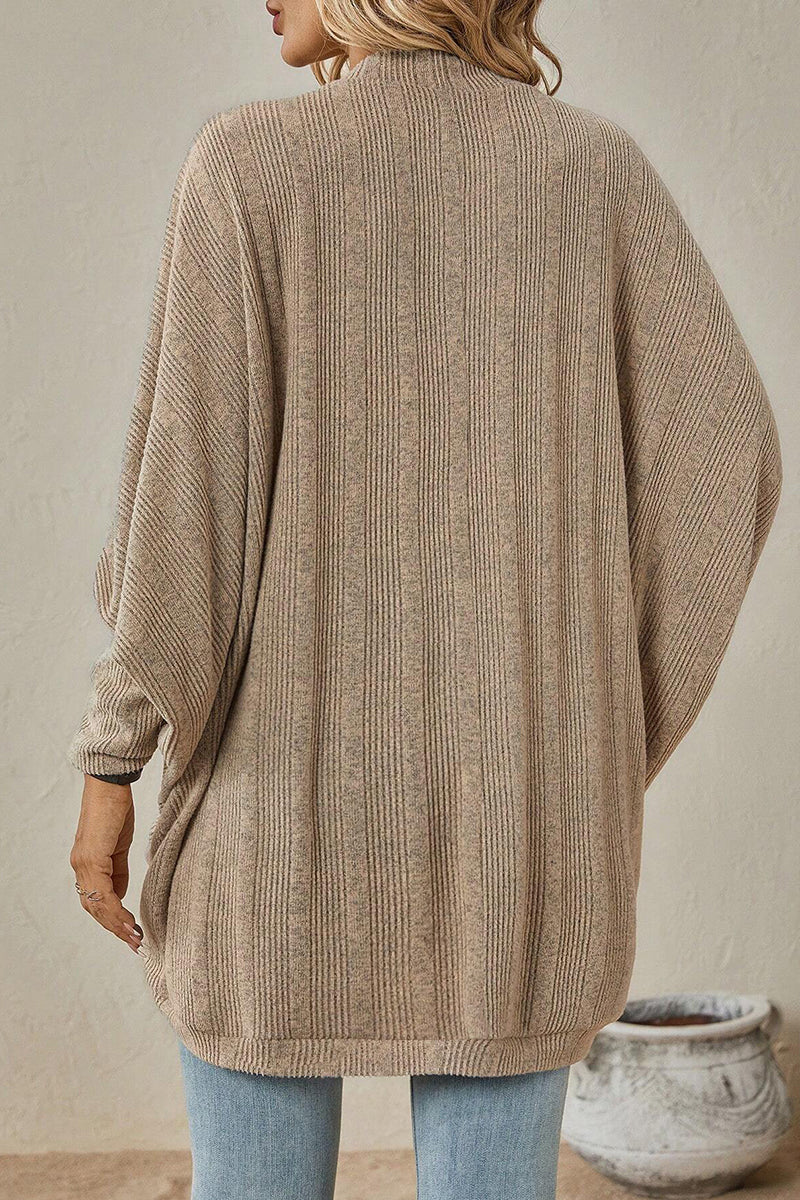 Batwing Sleeve Open-Front Cardigan