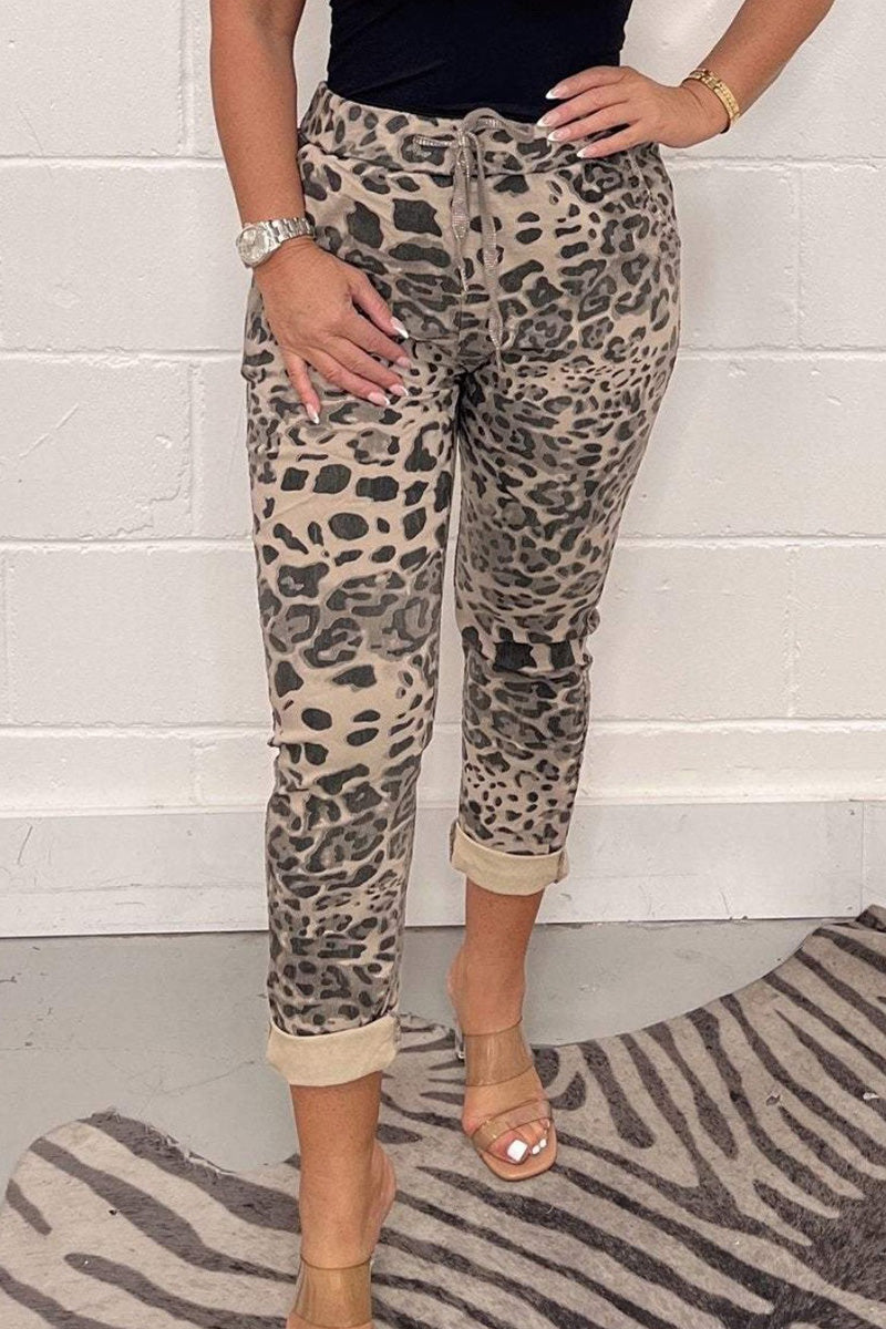 Camo Print Drawstring Joggers