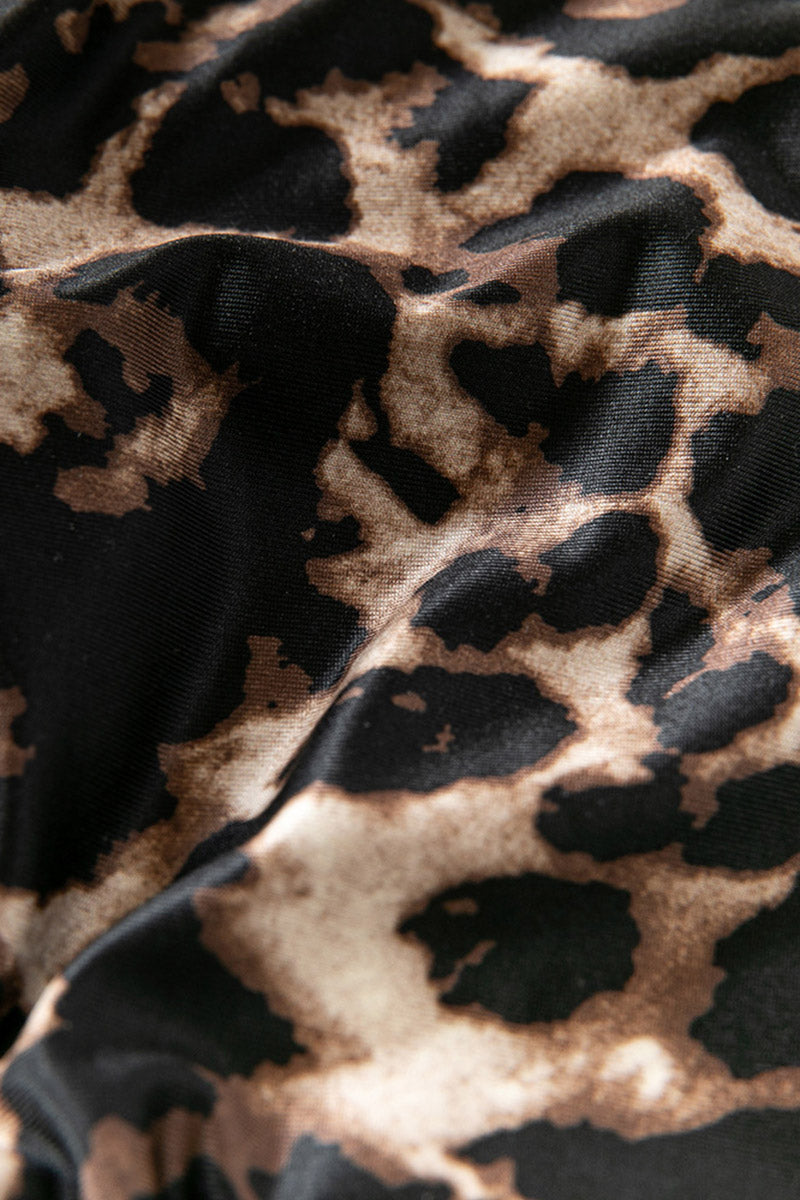 Lace Corset Leopard Print Mini Dress