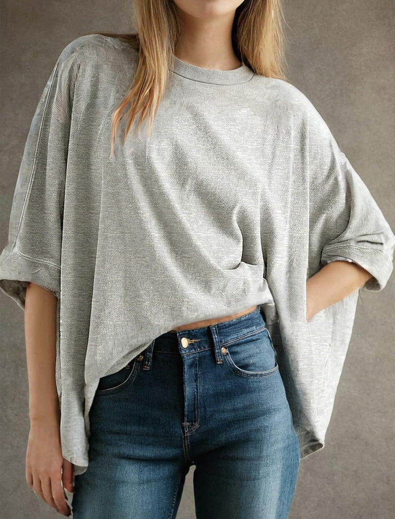 Batwing Sleeve Cropped Top