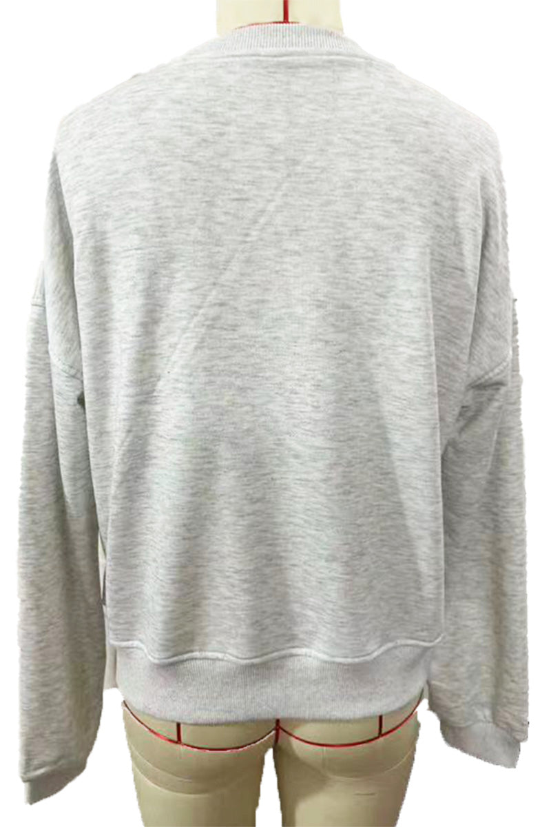 Bow Graphic Crew Neck Sweatshirt