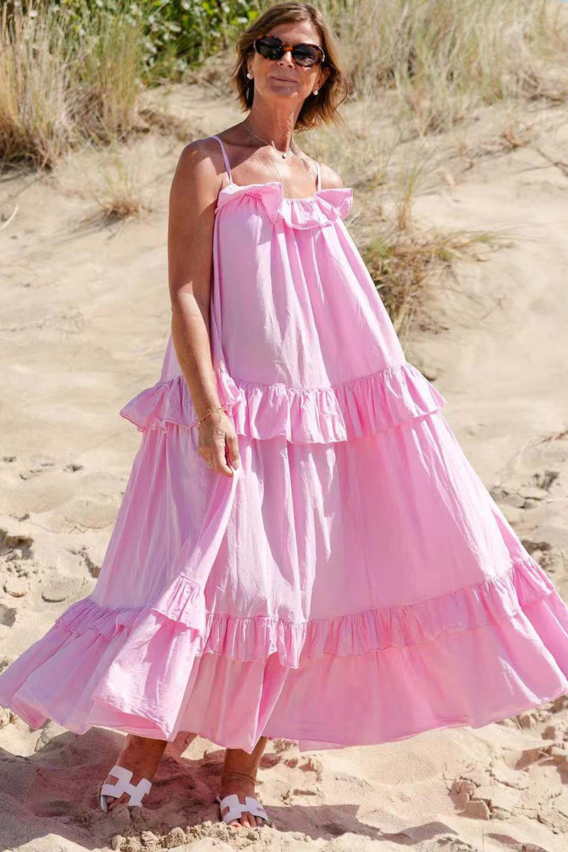 Ruffled Layered Maxi Dress