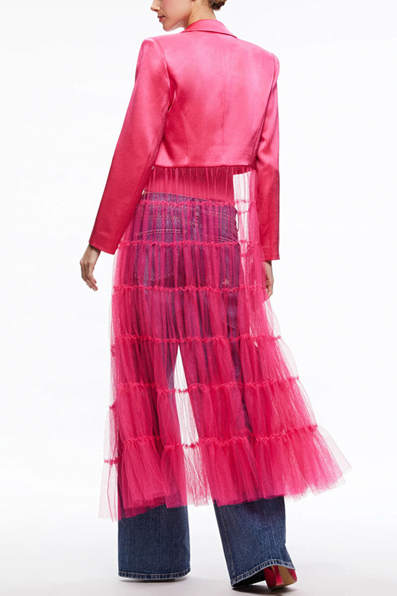 Layered Tulle Tailored Dress