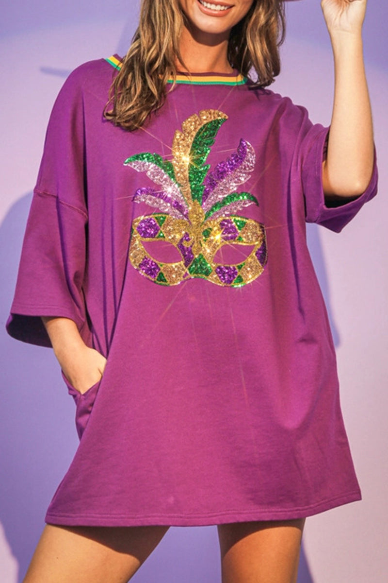Ball Mask Sequin Pocket Tunic
