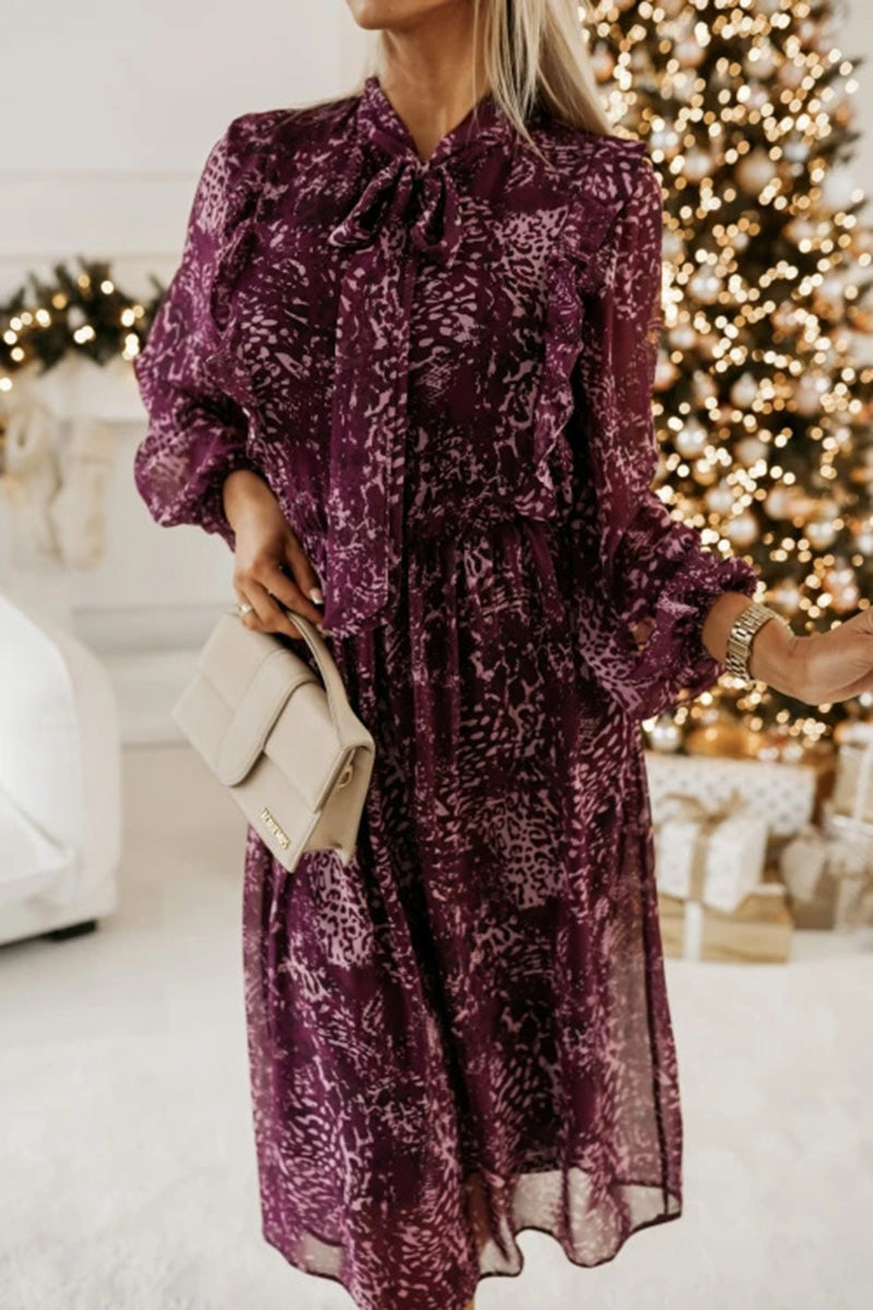 Floral Long Sleeve Midi Dress