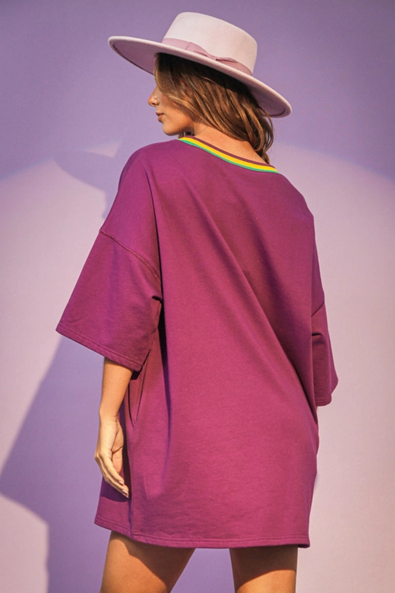 Ball Mask Sequin Pocket Tunic