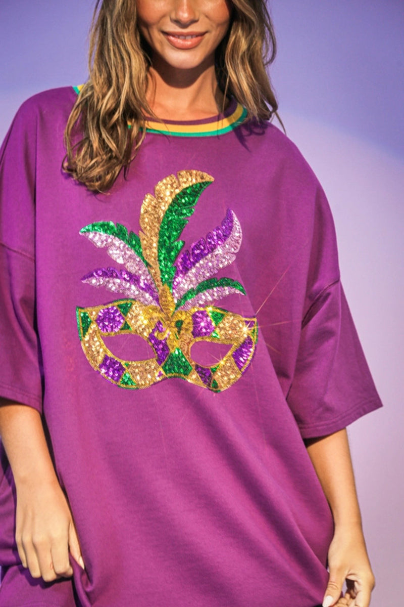 Ball Mask Sequin Pocket Tunic