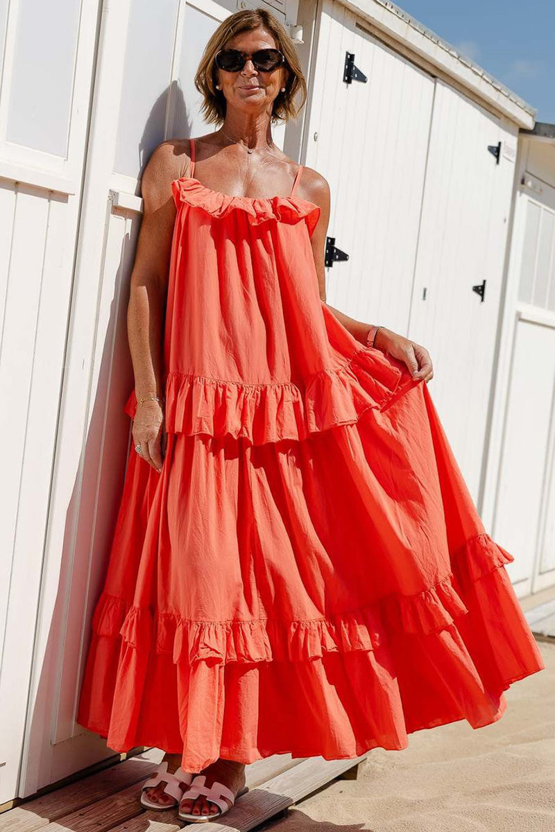 Ruffled Layered Maxi Dress