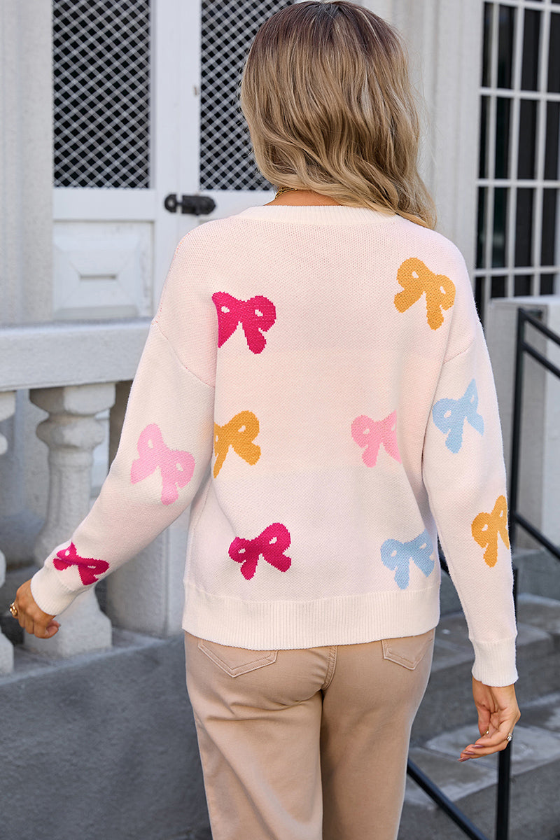 Bow Accent Knit Sweater