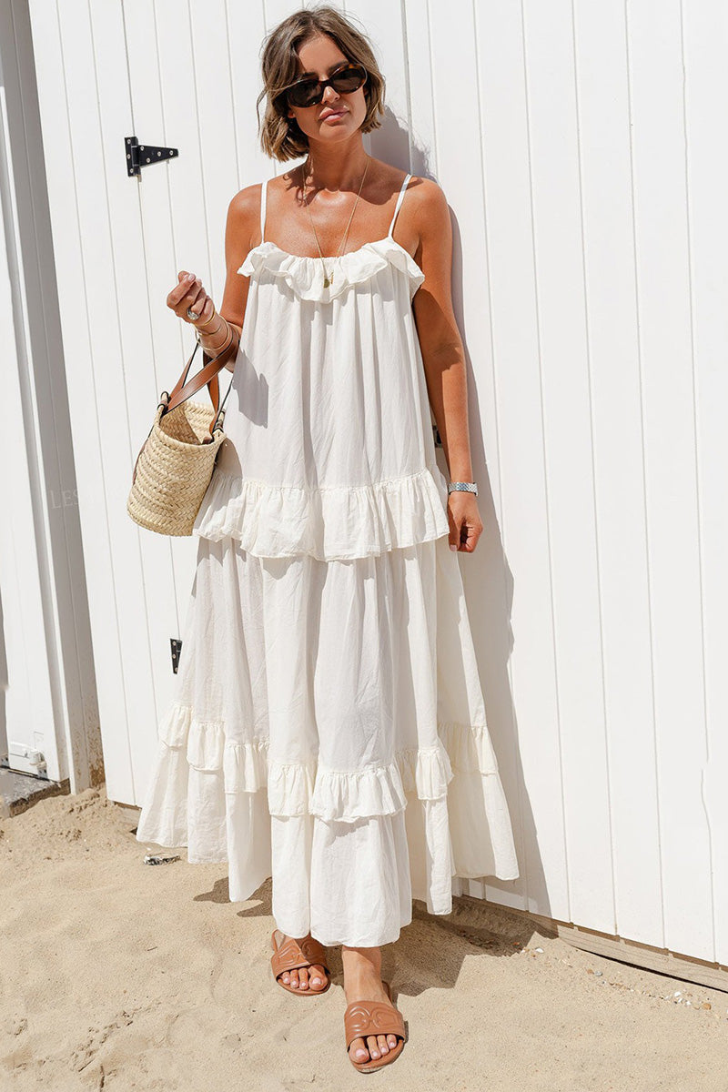 Ruffled Layered Maxi Dress