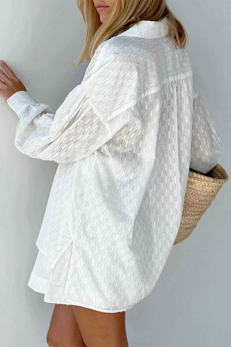 Button-Up Top and Shorts Set