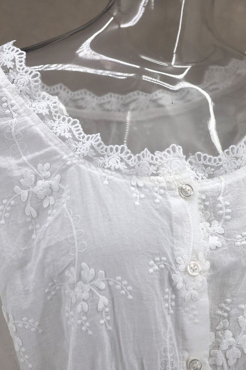 Bell Sleeve Sheer Blouse