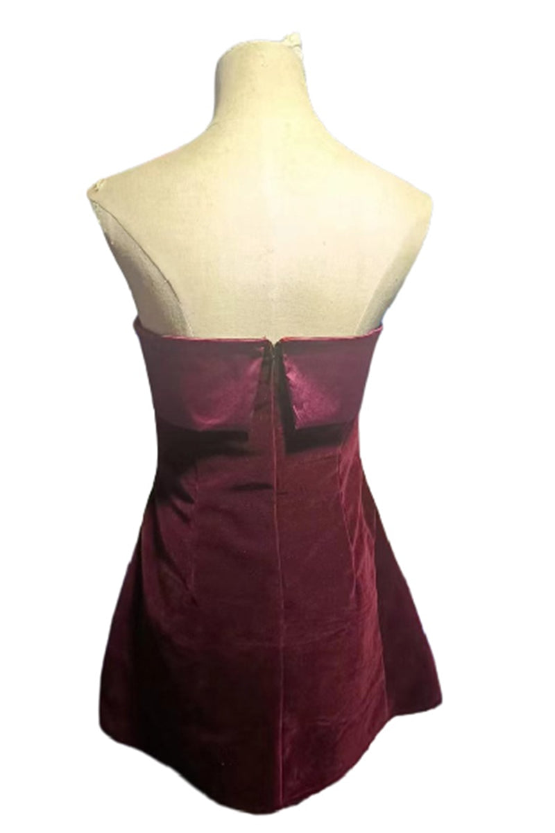 Strapless Fit-and-Flare Mini Dress