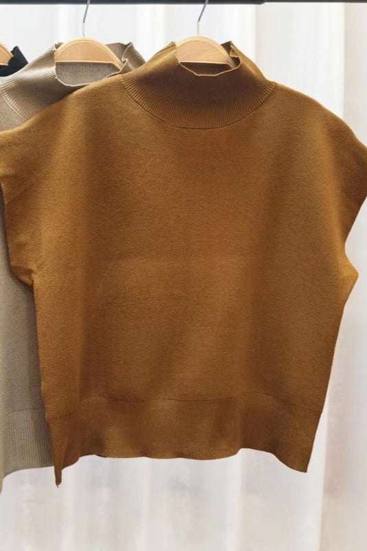 Mock Neck Knit Top