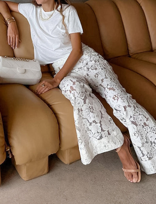 Lace Sheer Pants